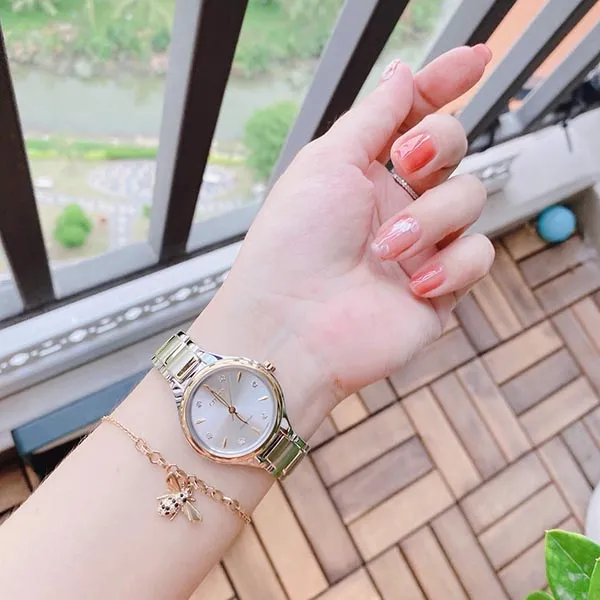 Đồng Hồ Nữ Citizen Eco Drive Watch FE2104-50A Màu Vàng Bạc