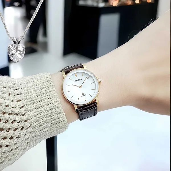 Đồng Hồ Nữ Citizen EQ9063-04D Màu Nâu Vàng - Đồng hồ - Vua Hàng Hiệu
