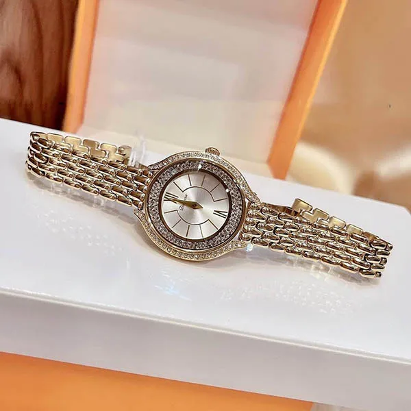 Đồng Hồ Nữ Davena Quartz Watch D61666 Màu Vàng Gold