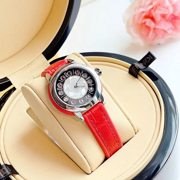 Đồng Hồ Nữ Fendi Ishine Watch F136021573T01 Size 33mm Màu Đỏ
