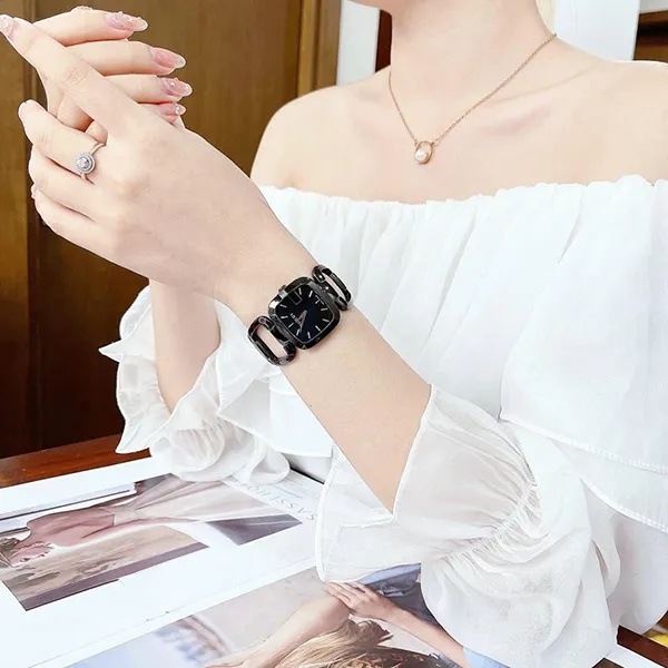 Đồng Hồ Nữ Gucci 125 G-Gucci Black Dial Black Tone YA12540 Màu Đen