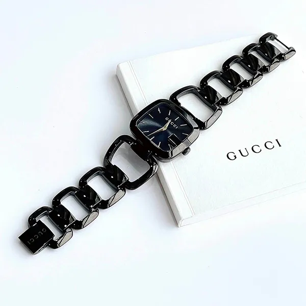 Đồng Hồ Nữ Gucci 125 G-Gucci Black Dial Black Tone YA12540 Màu Đen