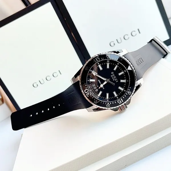 Đồng Hồ Nữ Gucci Dive Rubber Watch Case 44mm YA136204A Màu Đen