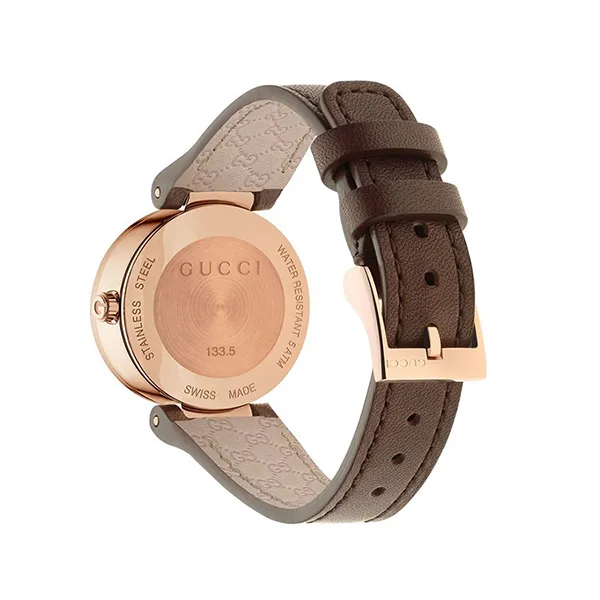 Đồng Hồ Nữ Gucci G Interlocking Leather Watch YA133516 Màu Nâu - Đồng hồ - Vua Hàng Hiệu