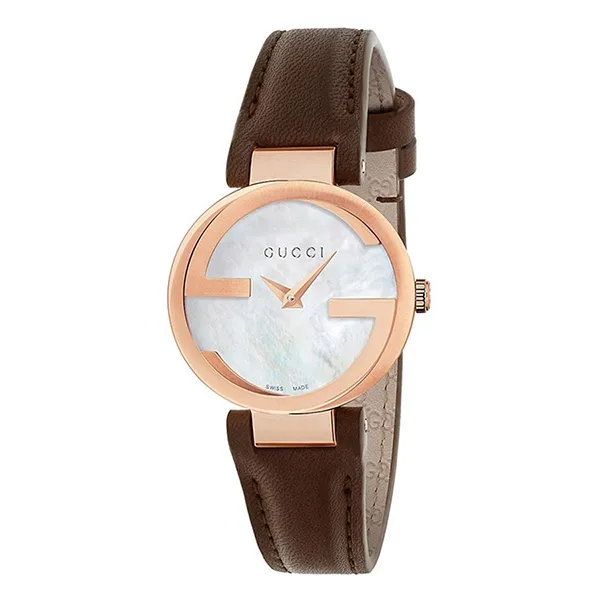 Đồng Hồ Nữ Gucci G Interlocking Leather Watch YA133516 Màu Nâu - Đồng hồ - Vua Hàng Hiệu