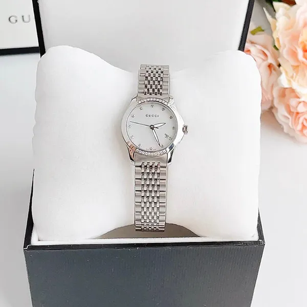 Đồng Hồ Nữ Gucci G-Timeless Diamond YA126510 Màu Bạc - Đồng hồ - Vua Hàng Hiệu