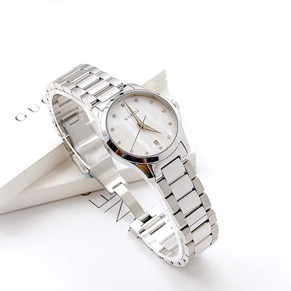 Đồng Hồ Nữ Gucci G-Timeless Quartz Watch YA126542 27mm Màu Bạc