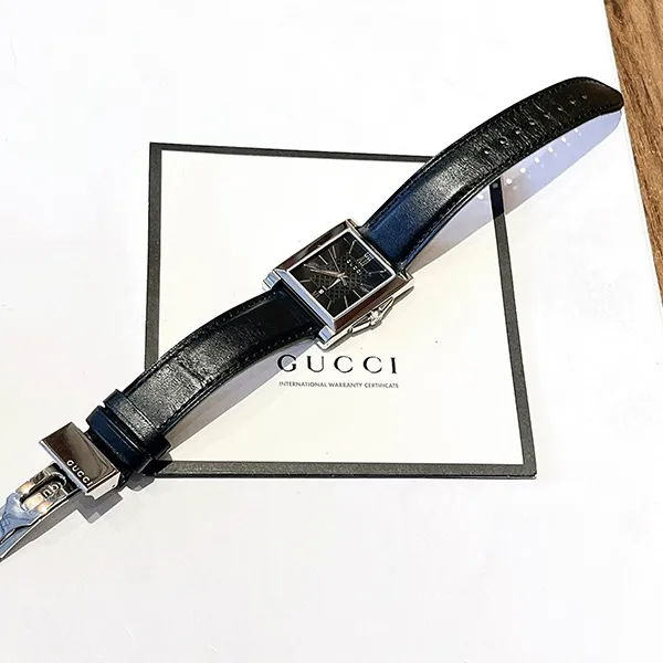 Đồng Hồ Nữ Gucci GG 138 Rectangle Màu Đen N-HM