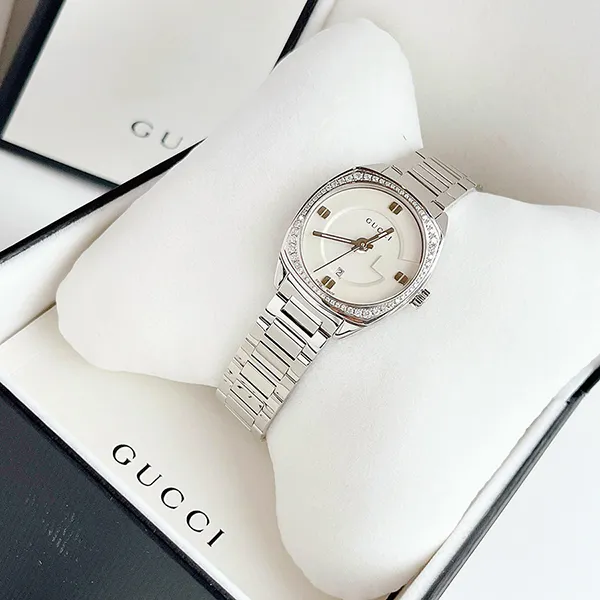 Đồng Hồ Nữ Gucci GG2570 Diamond Watch 29mm Màu Bạc - Đồng hồ - Vua Hàng Hiệu