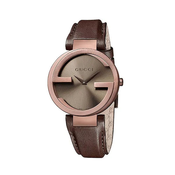 Đồng Hồ Nữ Gucci Interlocking G Brown Women's Watch 37mm YA133309 Màu Nâu Xám