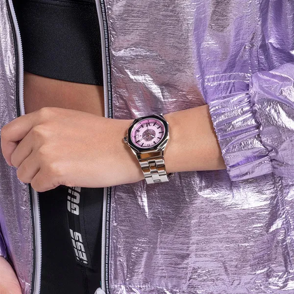 Đồng Hồ Nữ Guess Ladies Silver Tone Date Watch GW0551L1 Màu Bạc Hồng