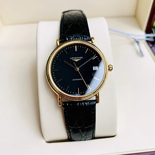 Đồng Hồ Nữ Longines Presence Automatic Watch L4.821.2.52.2 Màu Đen Vàng - Đồng hồ - Vua Hàng Hiệu