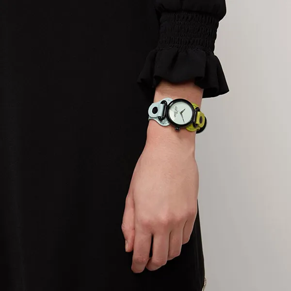 Đồng Hồ Nữ Marc Jacobs The Cuff Quartz Watch MJ0120179291 Phối Màu Xanh