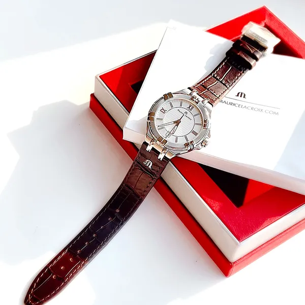 Đồng Hồ Nữ Maurice Lacroix Aikon 35mm AI1006-SS001-130-1 Màu Nâu Bạc - Đồng hồ - Vua Hàng Hiệu