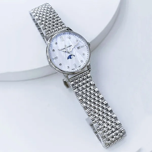Đồng Hồ Nữ Maurice Lacroix Eliros Moonphase Ladies Quartz Watch EL1096-SS002-150-1 Màu Bạc - Đồng hồ - Vua Hàng Hiệu