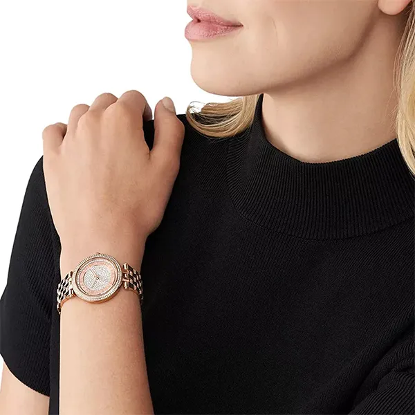 Đồng Hồ Nữ Michael Kors MK Mini Darci Pavé Watch MK4592 Màu Vàng Hồng