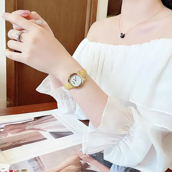 Đồng Hồ Nữ Salvatore Ferragamo Gancino Stainless Yellow Leather Watch FAP040016 Màu Vàng