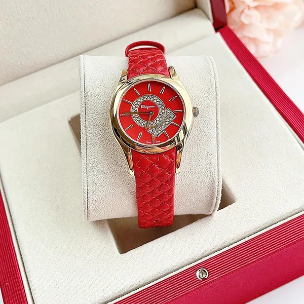 Đồng Hồ Nữ Salvatore Ferragamo Lirica Watch 33mm FG4070014 Màu Đỏ - Đồng hồ - Vua Hàng Hiệu