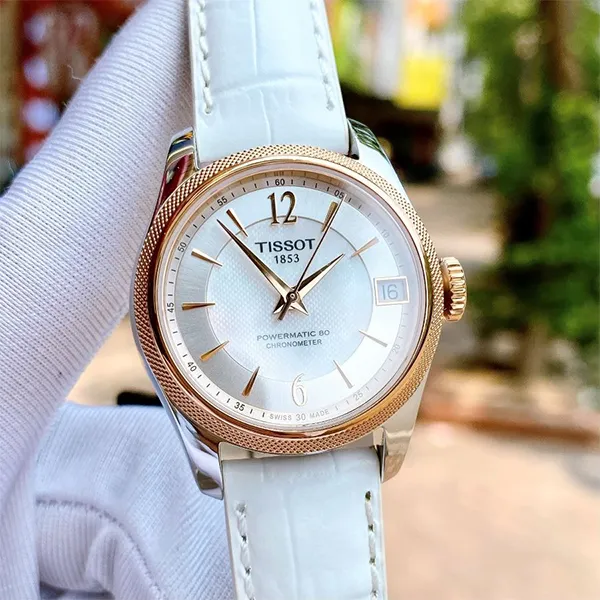 Đồng Hồ Nữ Tissot T-Classic Ballade Automatic Mother Of Pearl Dial T108.208.26.117.00 Màu Trắng Vàng Hồng - Đồng hồ - Vua Hàng Hiệu