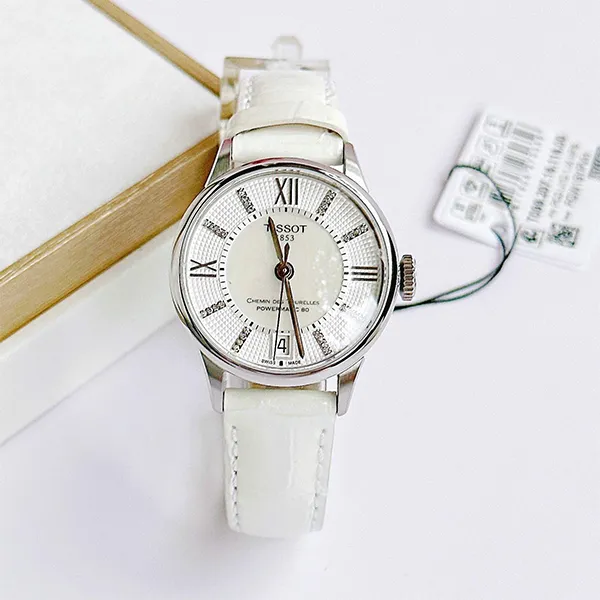 Đồng Hồ Nữ Tissot Chemin Des Tourelles Womens Automatic 80 T099.207.16.116.00 Màu Trắng