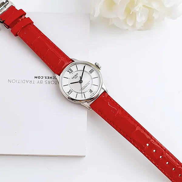 Đồng Hồ Nữ Tissot Chemin Des Tourelles Powermatic 80 Lady T099.207.16.118.00 Màu Bạc Đỏ - Đồng hồ - Vua Hàng Hiệu