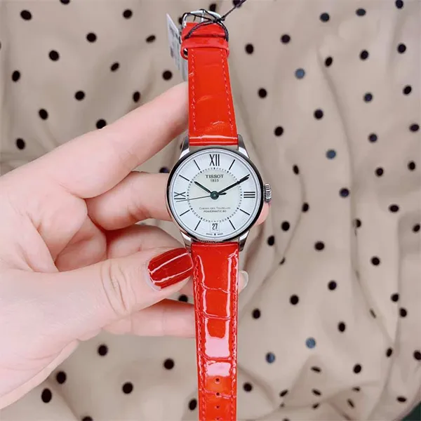 Đồng Hồ Nữ Tissot Chemin Des Tourelles Powermatic 80 Lady T099.207.16.118.00 Màu Bạc Đỏ - Đồng hồ - Vua Hàng Hiệu