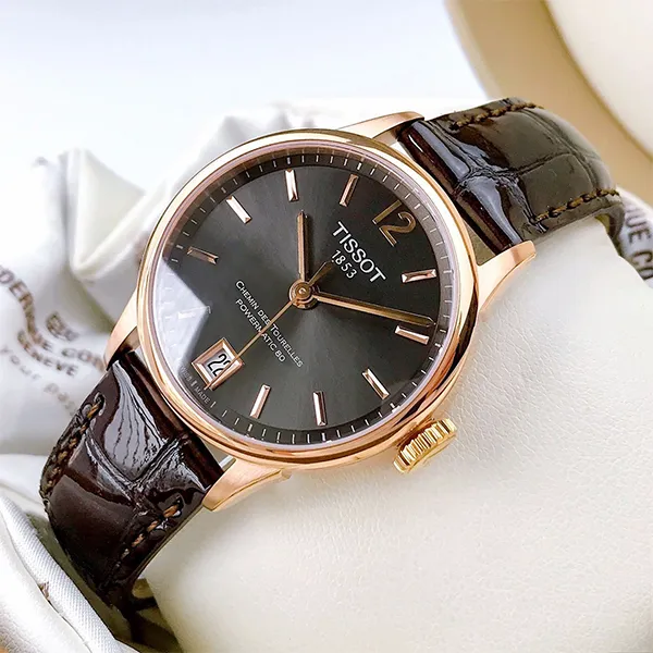 Đồng Hồ Nữ Tissot Chemin Des Tourelles Powermatic 80 T099.207.36.447.00 Màu Nâu Vàng Hồng - Đồng hồ - Vua Hàng Hiệu