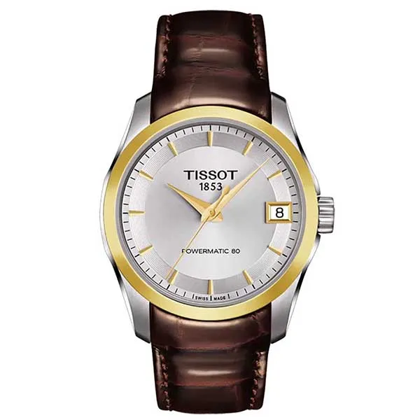 Đồng Hồ Nữ Tissot Couturier Powermatic T035.207.26.031.00 Màu Nâu Vàng - Đồng hồ - Vua Hàng Hiệu
