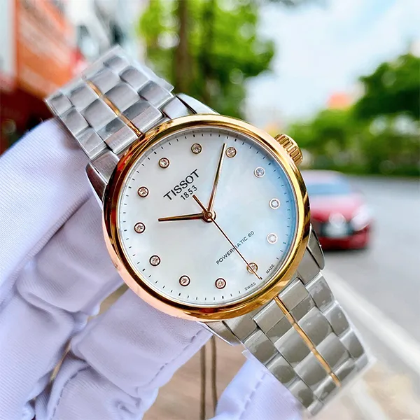 Đồng Hồ Nữ Tissot Luxury Lady Powematic 80 T086.207.22.116.00 Màu Bạc Vàng