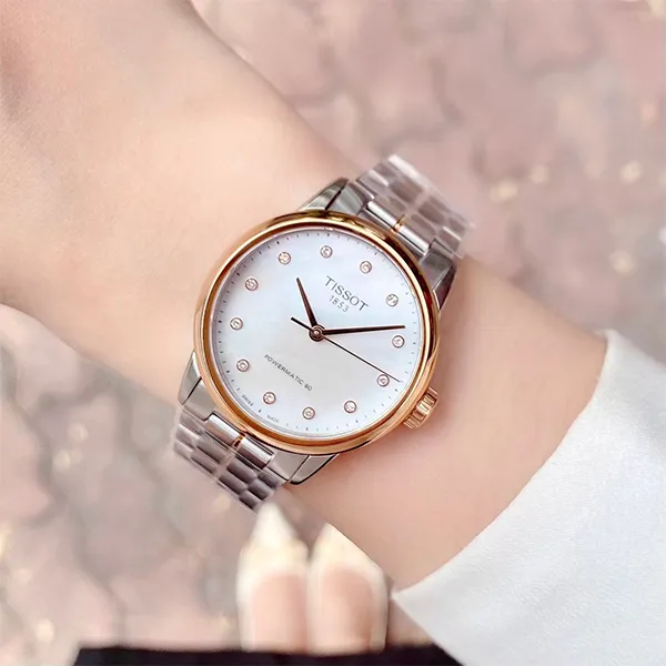 Đồng Hồ Nữ Tissot Luxury Lady Powematic 80 T086.207.22.116.00 Màu Bạc Vàng