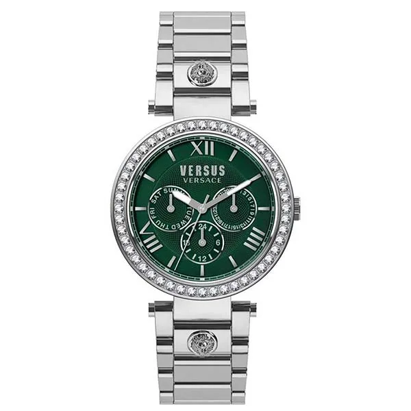 Đồng Hồ Nữ Versace Versus Green Dial Watch VSPCA5021 Màu Bạc