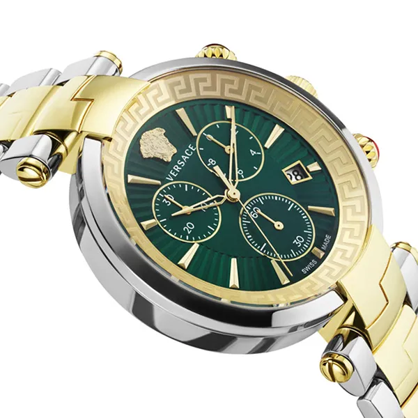 Đồng Hồ Unisex Versace Revive Green Watch VE2M00521 Màu Vàng/Bạc