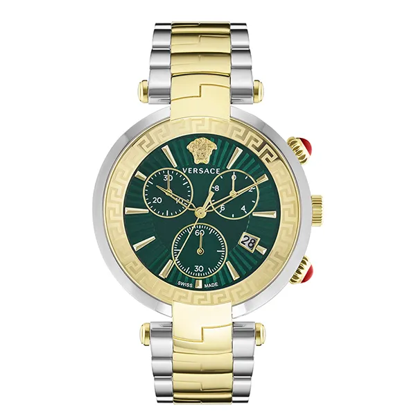 Đồng Hồ Unisex Versace Revive Green Watch VE2M00521 Màu Vàng/Bạc