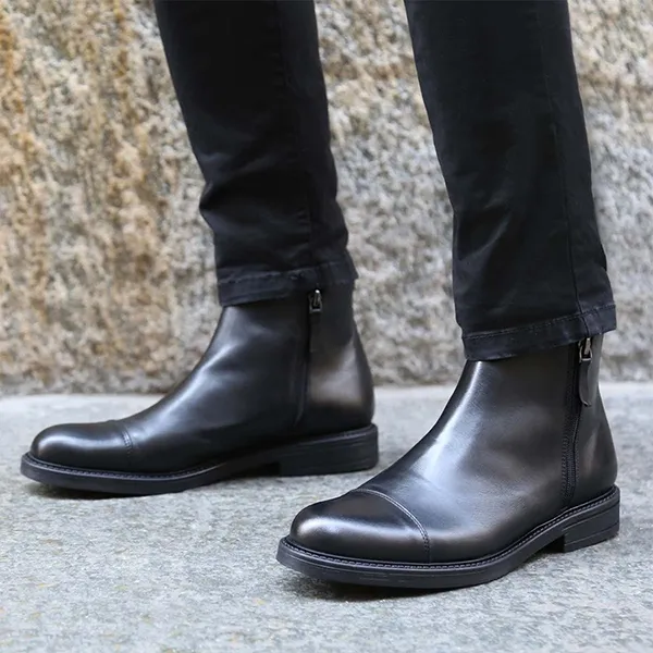 Giày Boot Nam Duca Di Morrone GABRIELE-CRUST_NERO Màu Đen Size 43 - Giày - Vua Hàng Hiệu