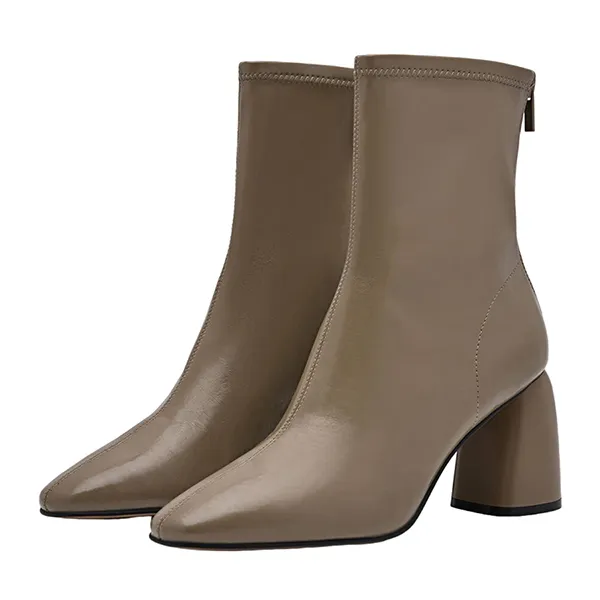Giày Boot Nữ Pedro Alana Heel Boots Olive PW1-16760014 Màu Xanh Olive Size 37