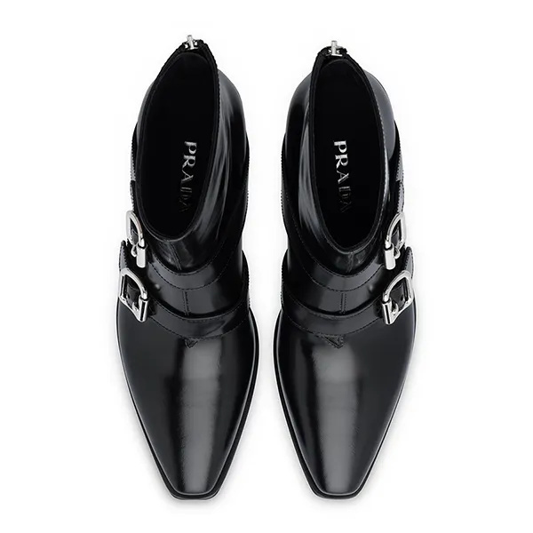 Giày Boot Nữ Prada Bottines Màu Đen Size 36