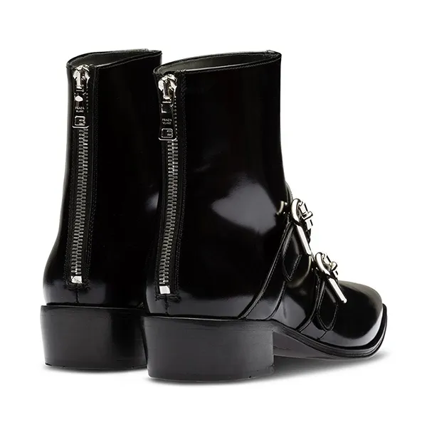 Giày Boot Nữ Prada Bottines Màu Đen Size 36