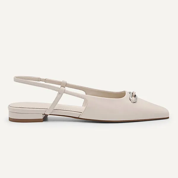 Giày Búp Bê Nữ Pedro Studio Kate Leather Ballerina Flats Cream 66680049 Màu Kem - Giày - Vua Hàng Hiệu