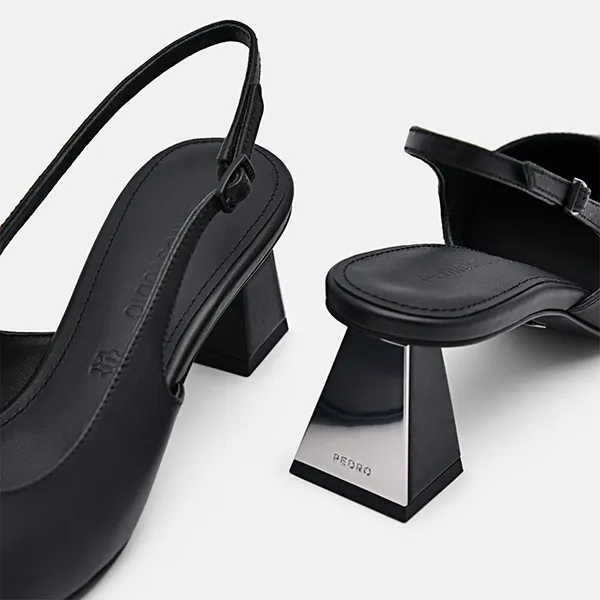 Giày Cao Gót Nữ Pedro Studio Aly Leather Pumps Black 26760066 Màu Đen Size 38