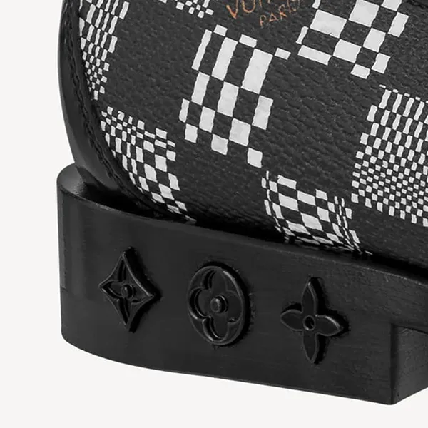 Giày Lười Nam Louis Vuitton LV Loafers Line Black X White 1A8PZV Màu Đen Họa Tiết