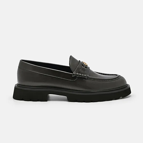 Giày Lười Nữ Pedro Icon Leather Loafers Dark Grey 66600012 Màu Đen Xám Size 38