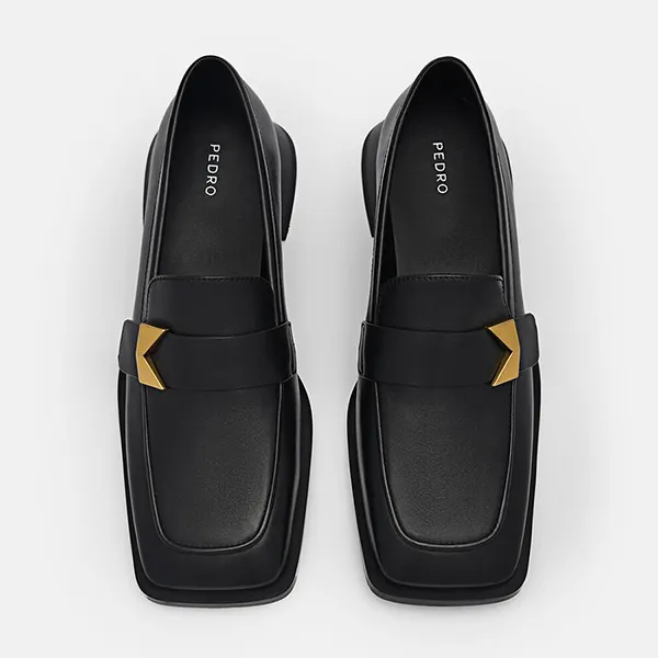 Giày Lười Nữ Pedro Marion Leather Loafers Black PW1-66380019 Màu Đen Size 37 - Giày - Vua Hàng Hiệu