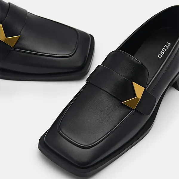 Giày Lười Nữ Pedro Marion Leather Loafers Black PW1-66380019 Màu Đen Size 37 - Giày - Vua Hàng Hiệu