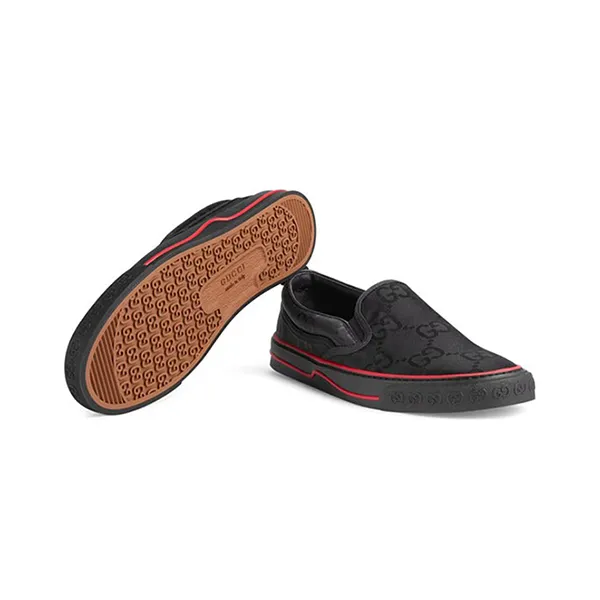 Giày Slip-On Nam Gucci Black Recycled Fabric GGM1733 Màu Đen Size 39.5 - Giày - Vua Hàng Hiệu