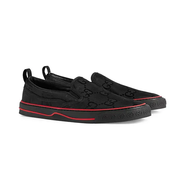 Giày Slip-On Nam Gucci Black Recycled Fabric GGM1733 Màu Đen Size 39.5 - Giày - Vua Hàng Hiệu