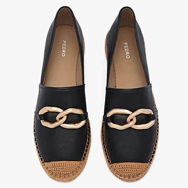 Giày Slip On Nữ Pedro May Slip-On Loafers Black PW1-65490189 Màu Đen