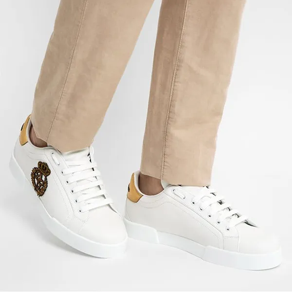 Giày Sneaker Nam Dolce & Gabbana D&G White Leather CS1761AH1368I047 Màu Trắng Size 5.5 - Giày - Vua Hàng Hiệu