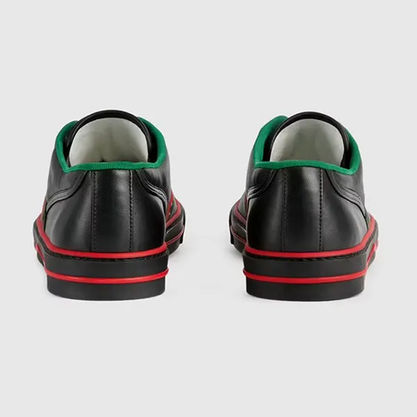 Giày Sneaker Nam Gucci GG Leather Tennis 1977 Màu Đen Size 42