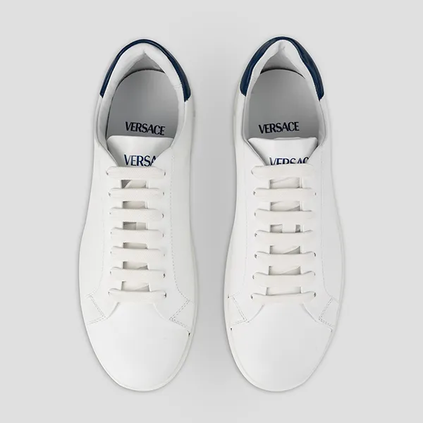 Giày Sneaker Nam Versace White With Blue Heel Printed 1006239 1A04263 2W300 Màu Trắng Size 41 - Giày - Vua Hàng Hiệu