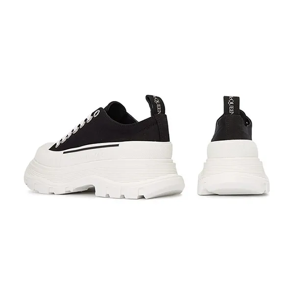 Giày Sneaker Nữ Alexander Mcqueen Tread Slick Lace Up Black White 697072-W4MV2-1070 Màu Đen Trắng